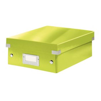 Organizačná škatuľa Click & Store metalická zelená